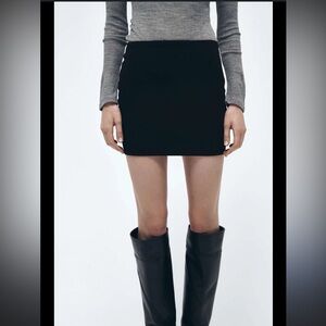 Zara Bandage Black Mini Skirt